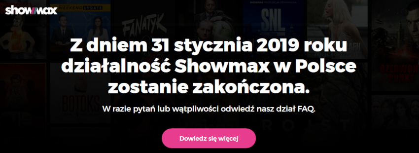 Showmax kończy działalność