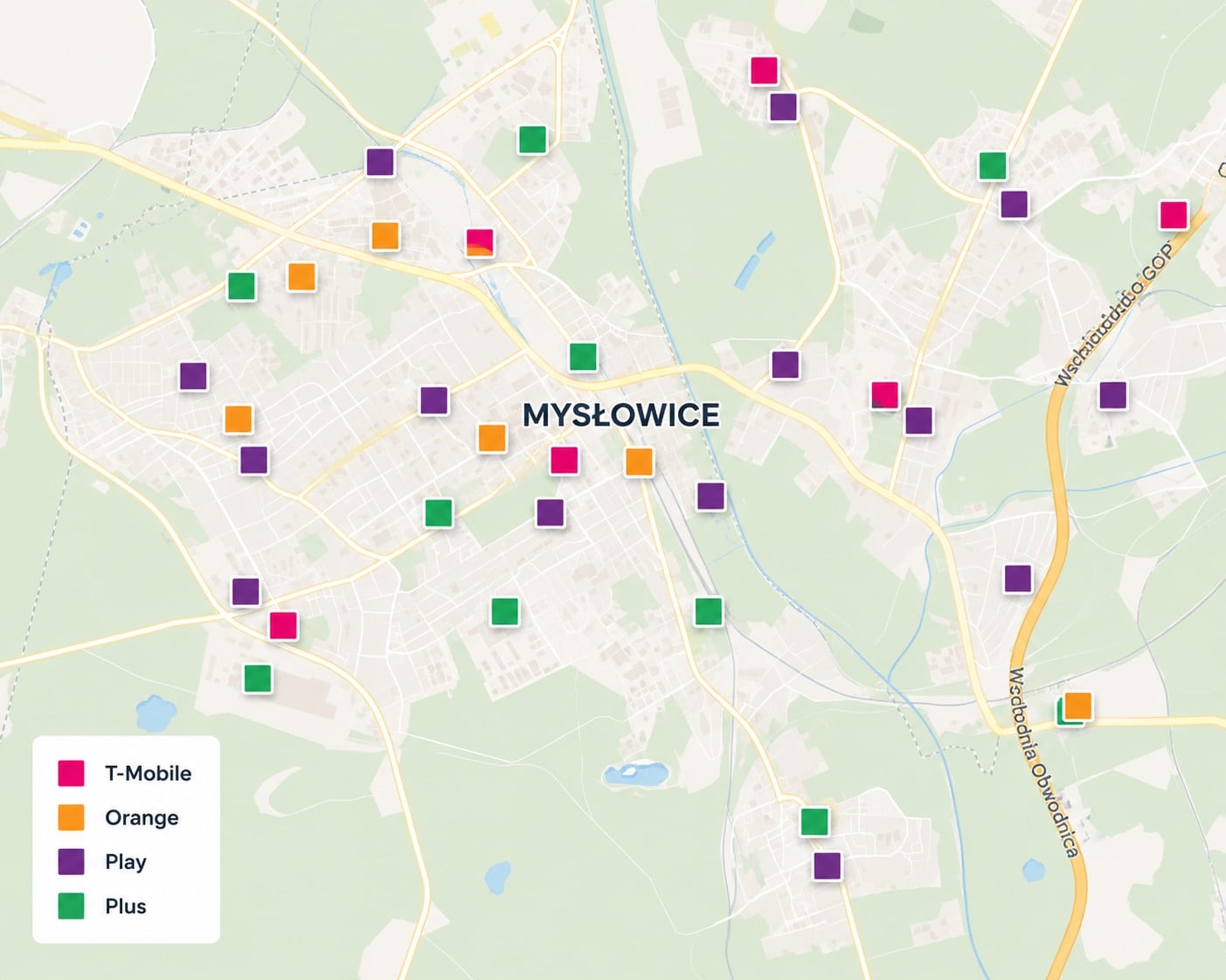 Stacje bazowe w Mysłowicach