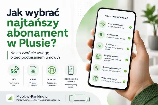 jak wybrac najntanszy abonament w plusie