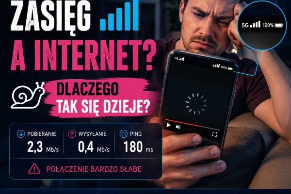 Pełny zasięg, a wolny internet mobilny – dlaczego tak się dzieje?