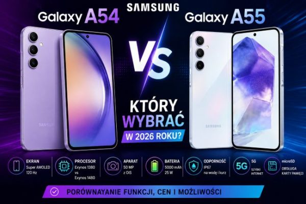 samsung galaxy A54 vs A55 porownanie 2026