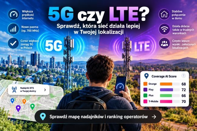 5G czy LTE-sprawdz zasieg w Polsce